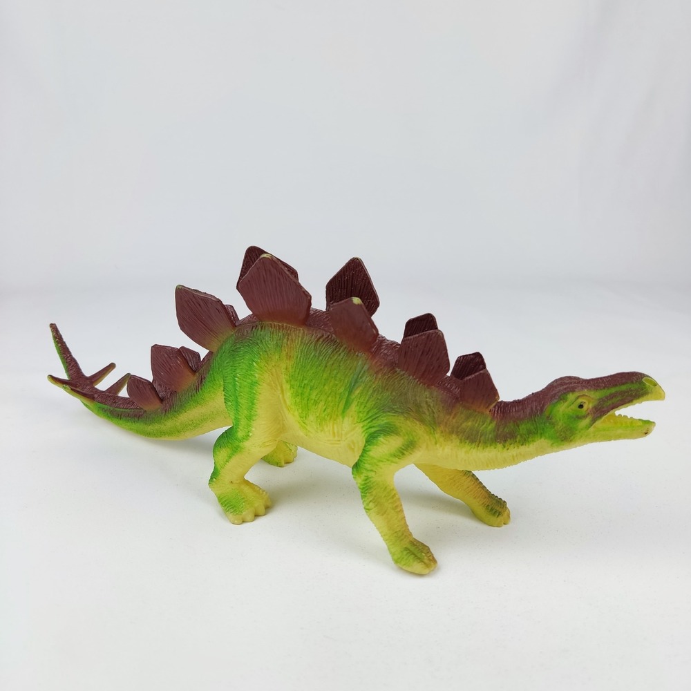 Unbranded Dinosaur Toy Kids OS Green Stegosaurus Plastic Figure 11 Inch Spike